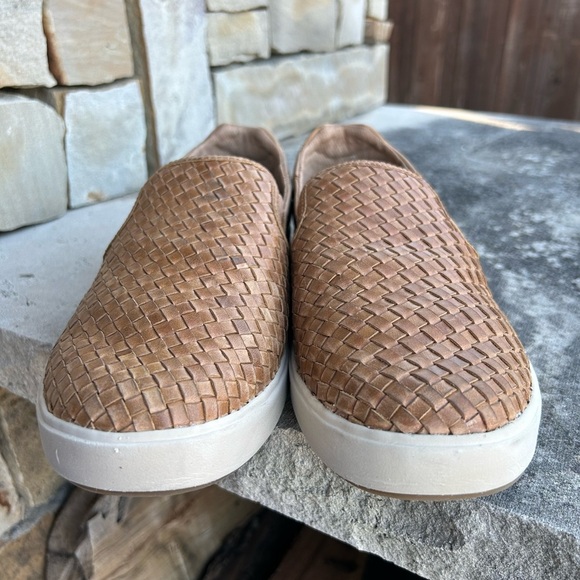 OluKai Tan Woven Slip-On Mens Leather Loafers Sz-10. G main image 5